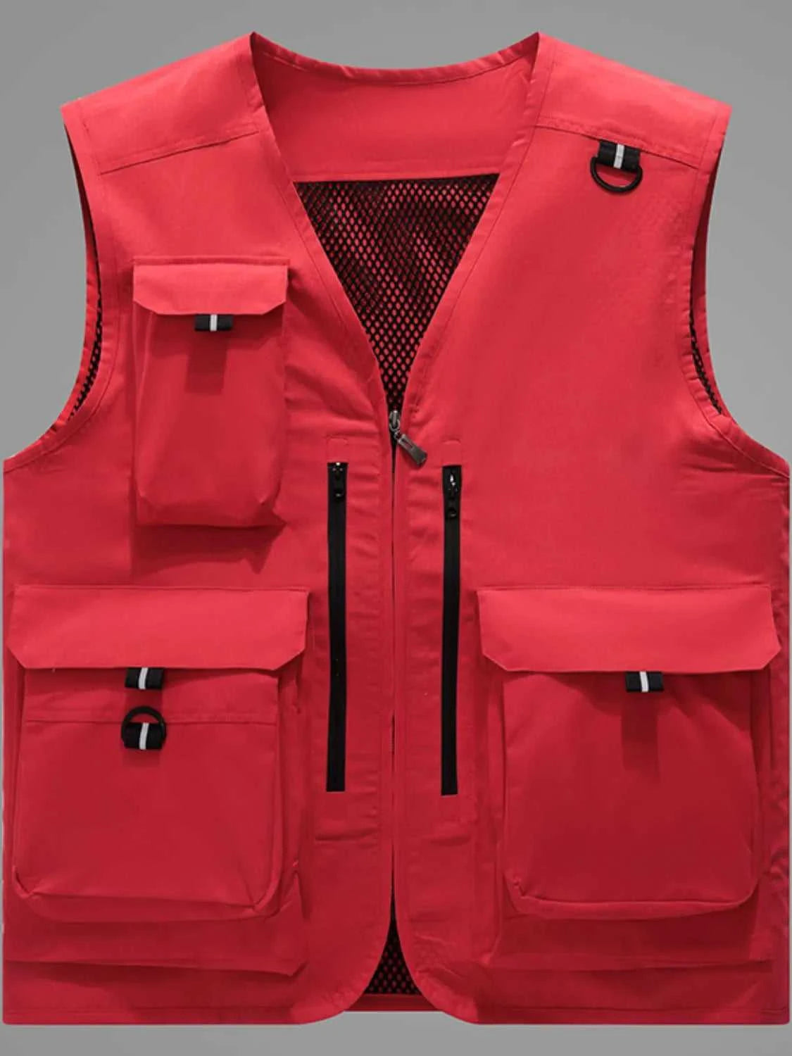 Men's Plus Size Zip Up V-Neck Vest