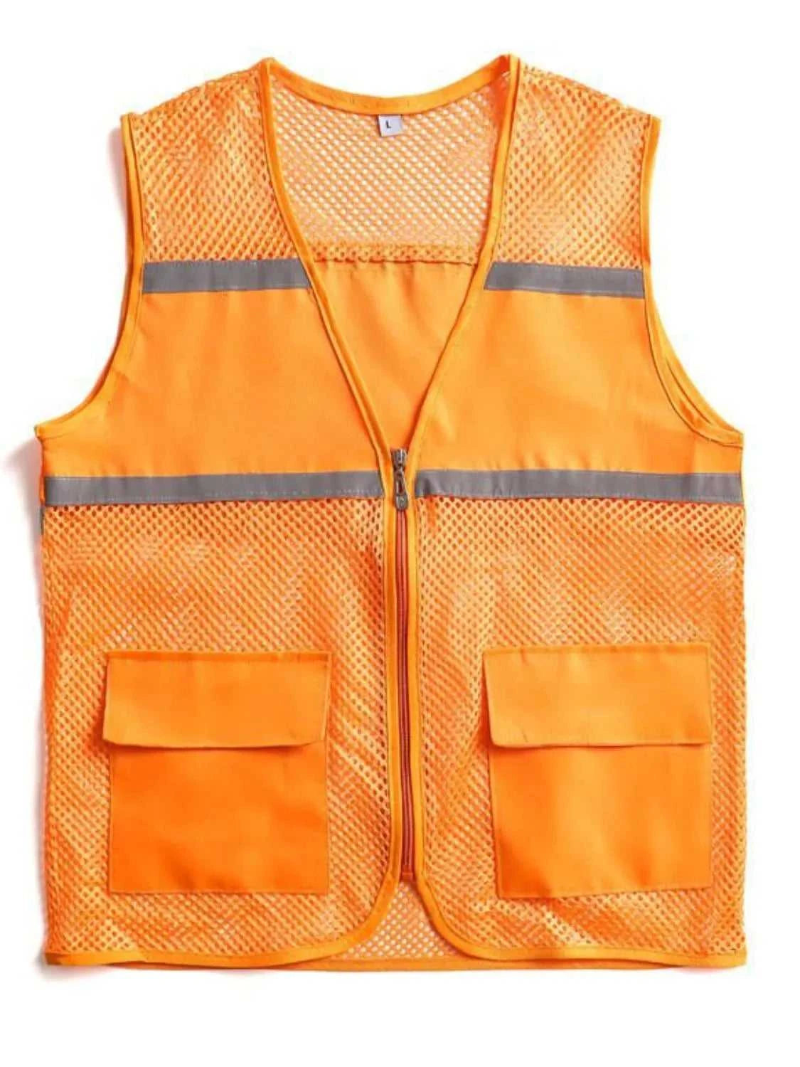 Men's Plus Size Mesh Zip Up Vest