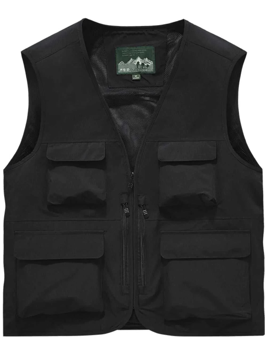 Men's Full Size Zip Up Vest Plus Size