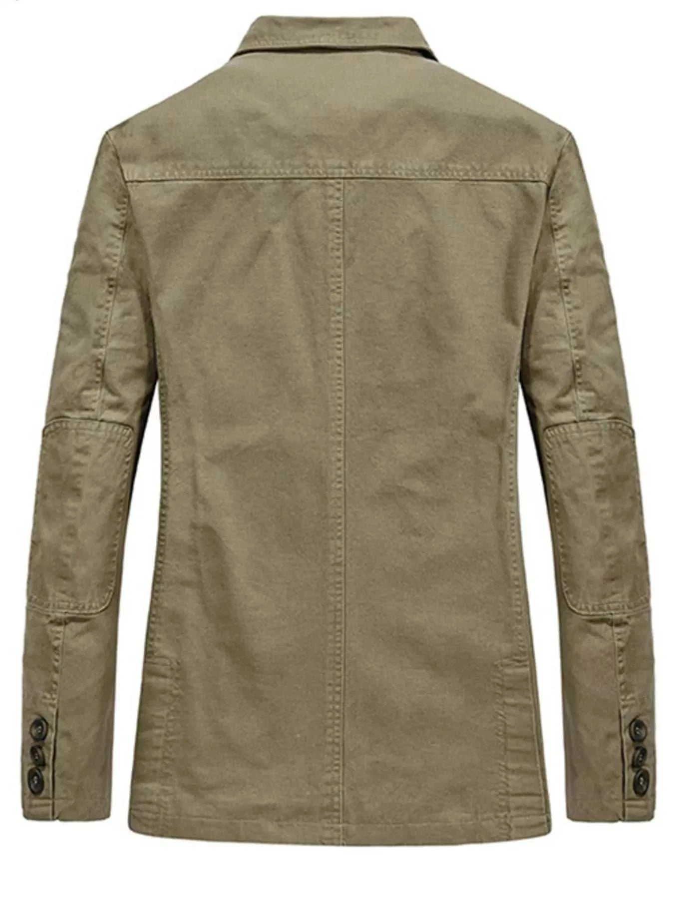 Men's Plus Size Lapel Collar Button Up Blazer