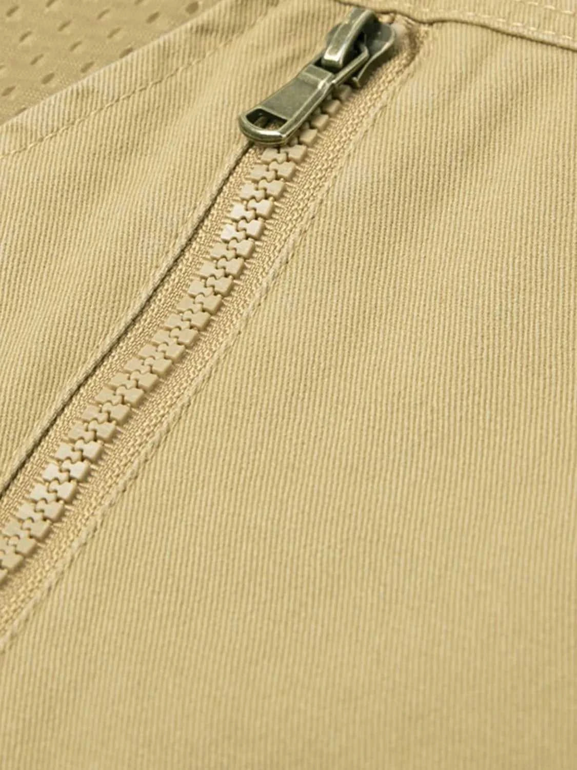 Men's Plus Size Zip Up V-Neck Vest