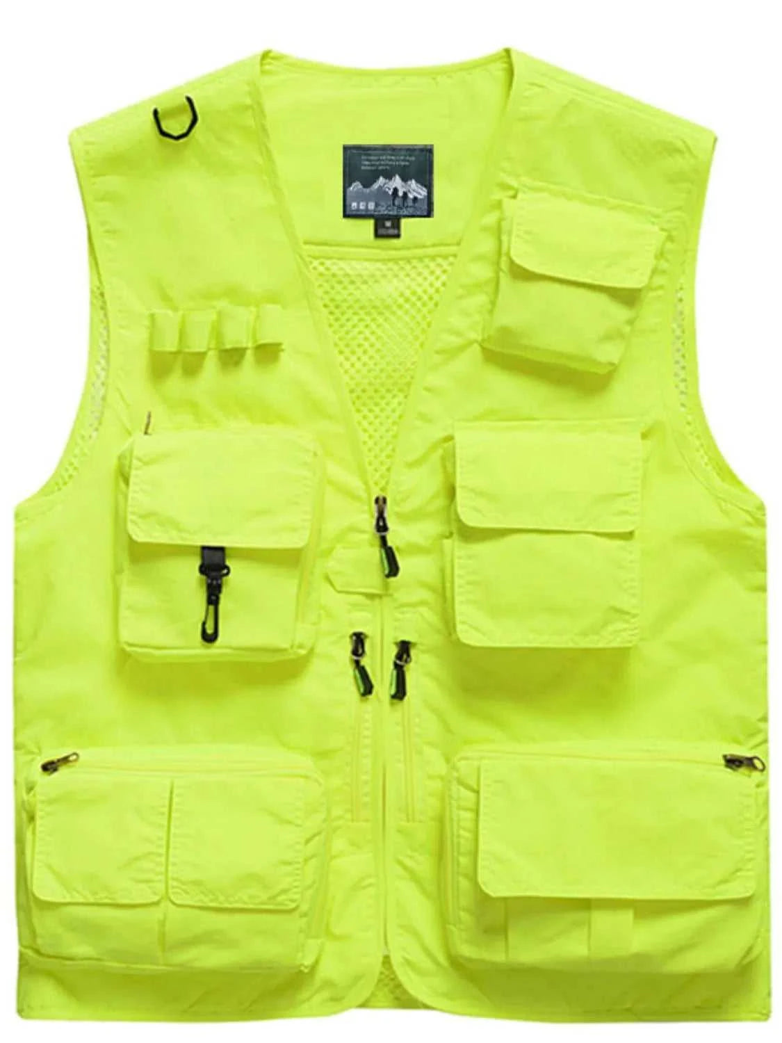 Men's Full Size Mesh Zip Up Vest Plus Size
