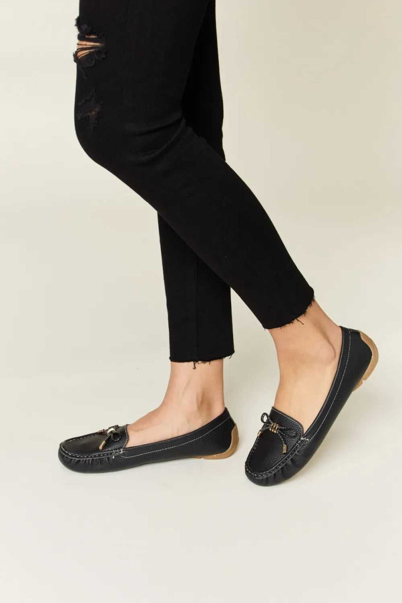 Forever Link Slip On Bow Flats Loafers - Hopeford Streams
