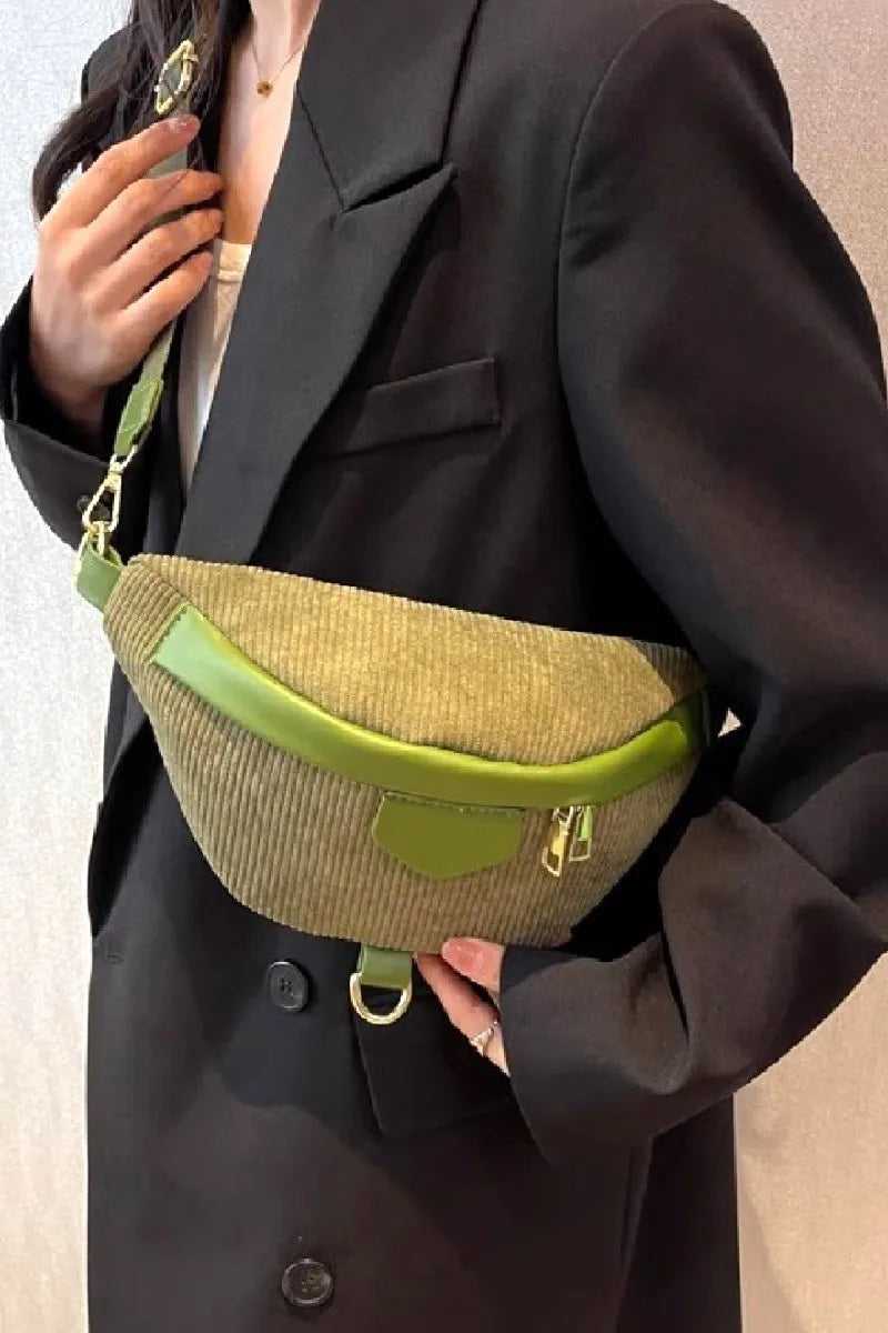 Zenana Corduroy Crossbody Bag with Removable Strap - Hopeford Streams