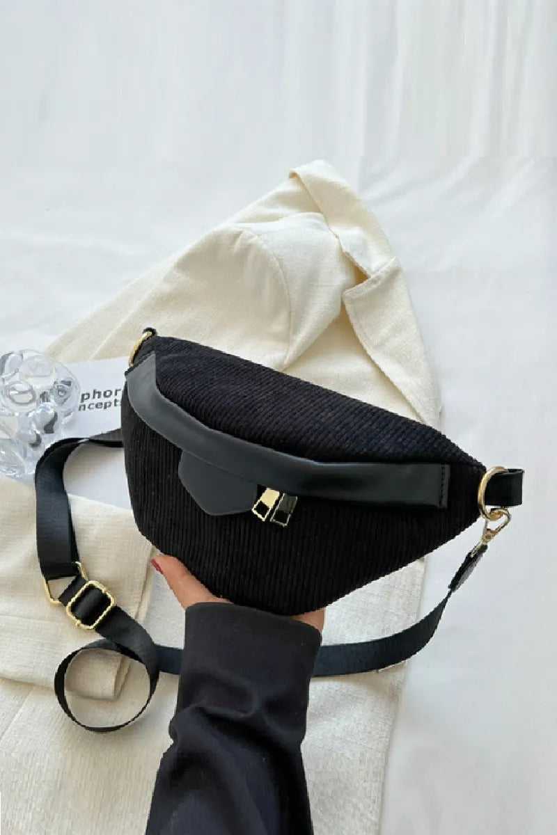 Zenana Corduroy Crossbody Bag with Removable Strap - Hopeford Streams