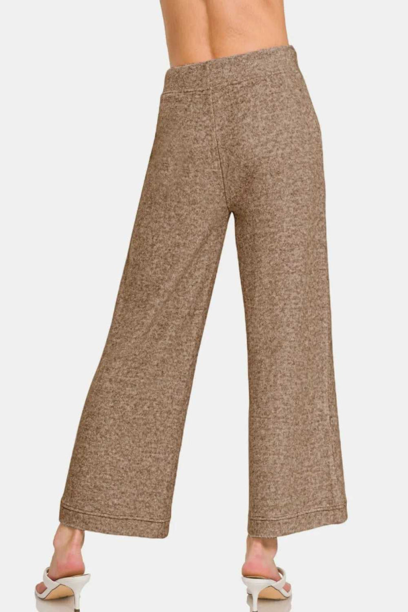 Zenana Drawstring Hacci Cropped Pants - Hopeford Streams