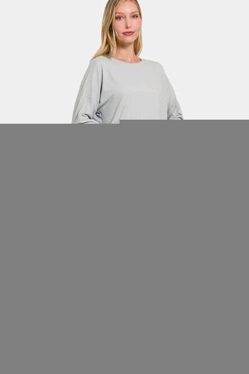 Zenana Full Size Brushed Microfiber Top and Leggings Lounge Set - Hopeford Streams