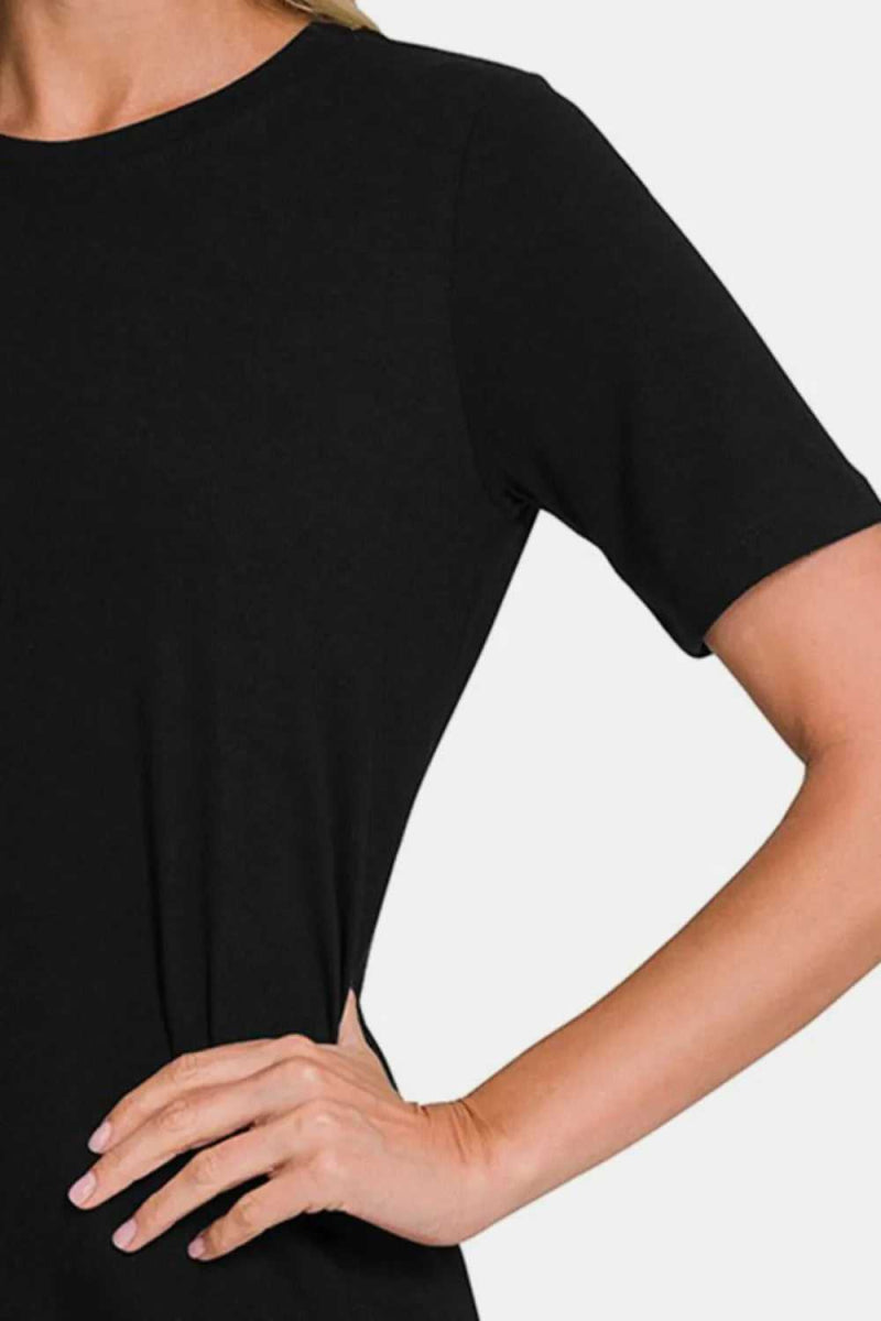 Zenana Full Size Crew Neck Short Sleeve T-Shirt - Hopeford Streams