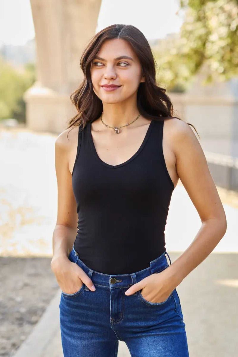 Zenana Racerback Tank Bodysuit - Hopeford Streams