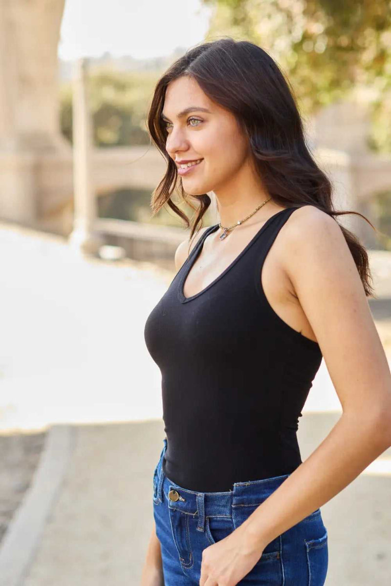 Zenana Racerback Tank Bodysuit - Hopeford Streams