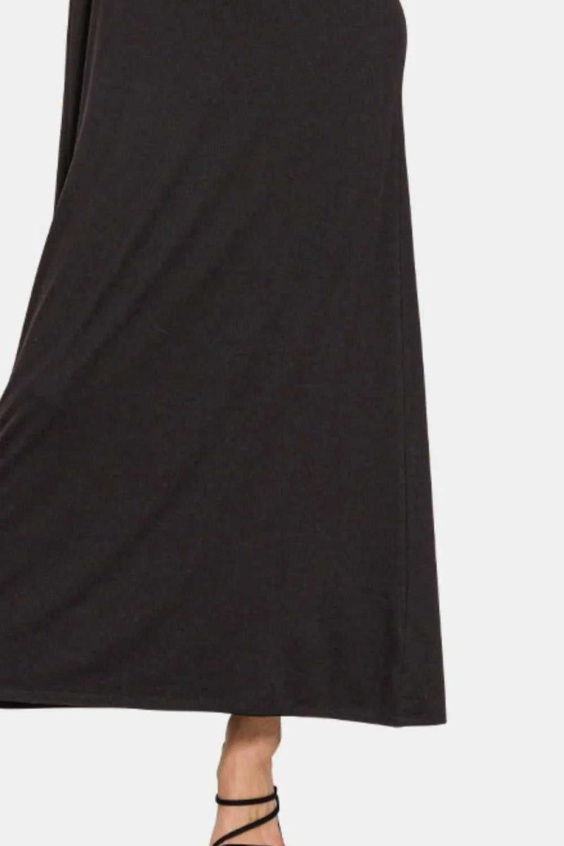 Zenana Scoop Neck Wide Strap Tank Dress - Hopeford Streams