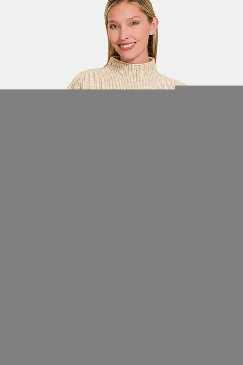 Zenana Short Sleeve Sweater Mini Dress - Hopeford Streams