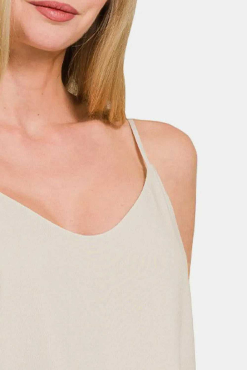 Zenana Two Layered Spaghetti Strap Cami - Hopeford Streams