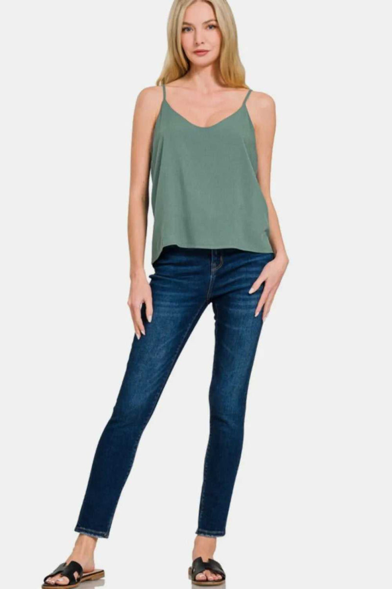 Zenana Two Layered Spaghetti Strap Cami - Hopeford Streams