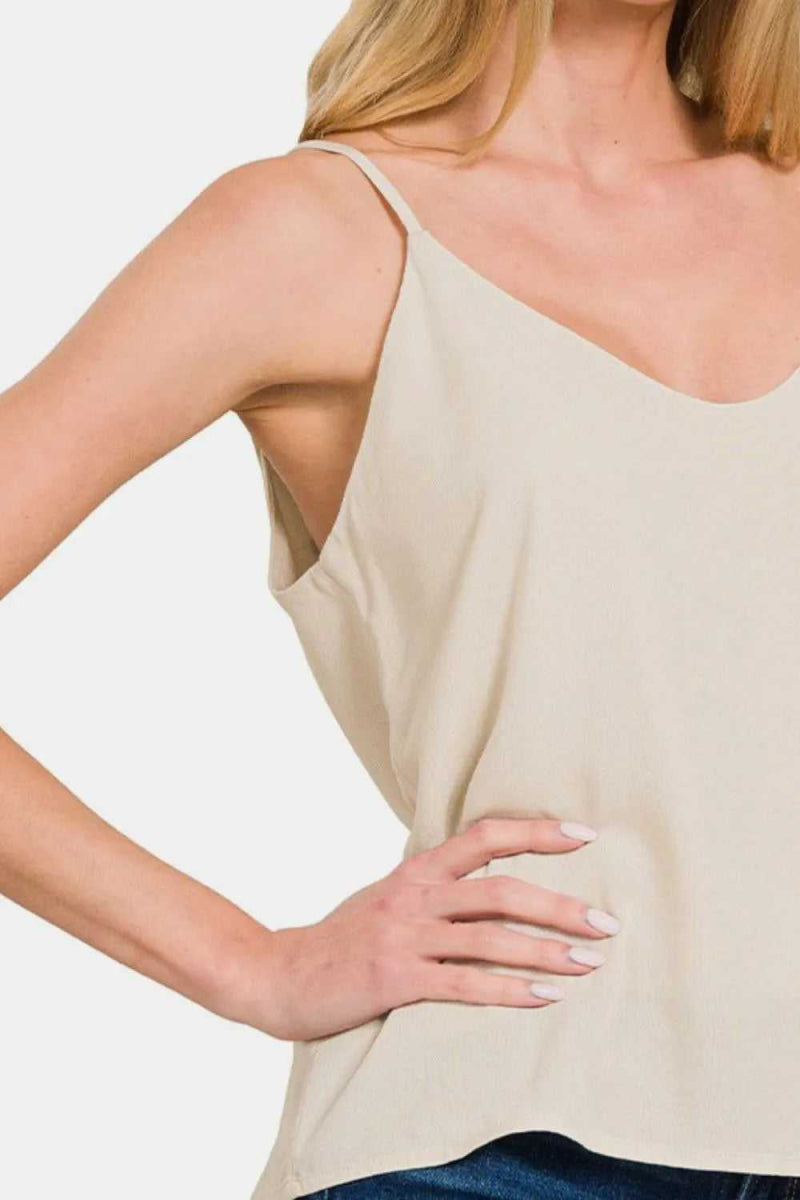 Zenana Two Layered Spaghetti Strap Cami - Hopeford Streams