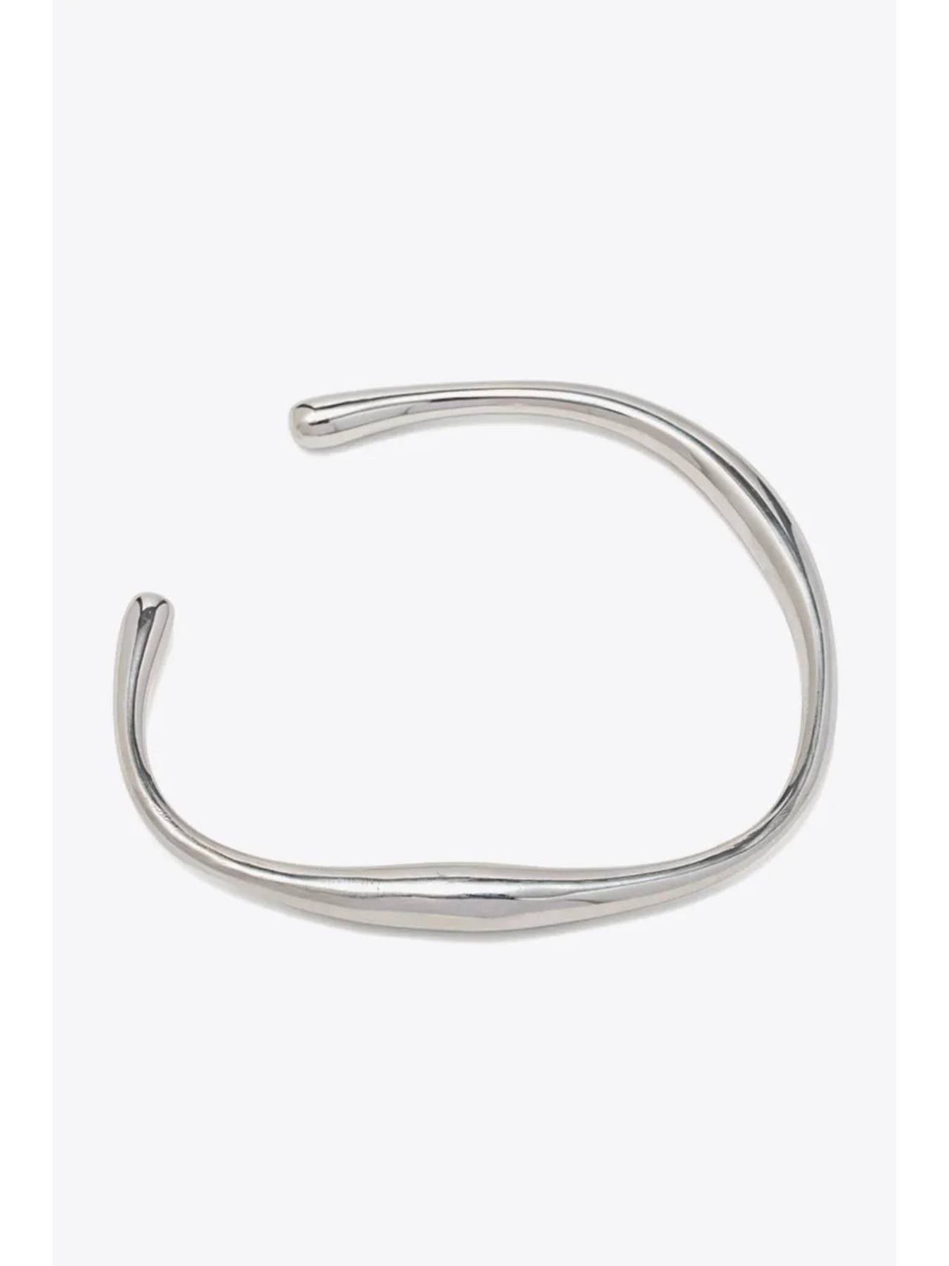 Stainless Steel Open Bracelet -- 