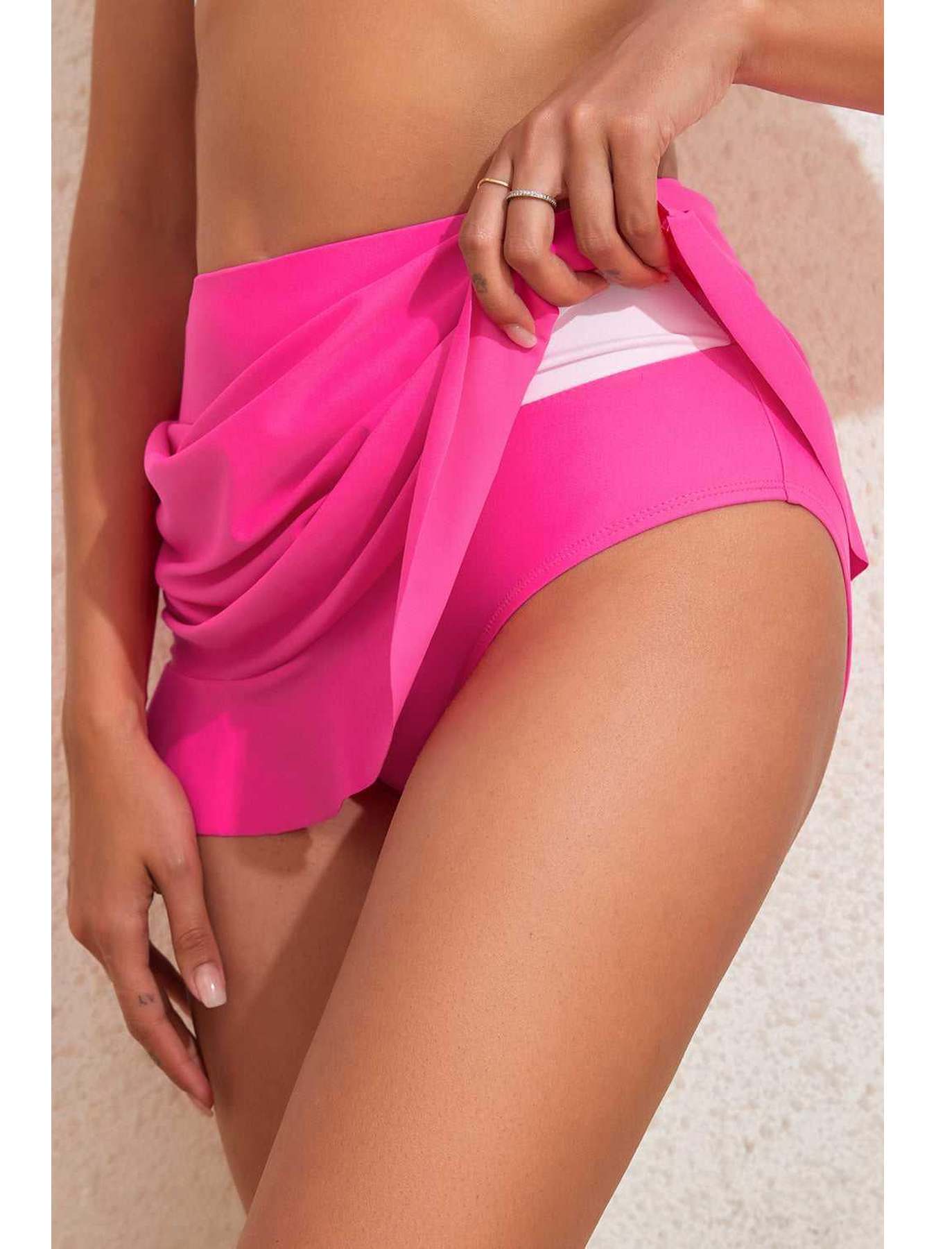 Ruffle Hem Swim Skort -- 