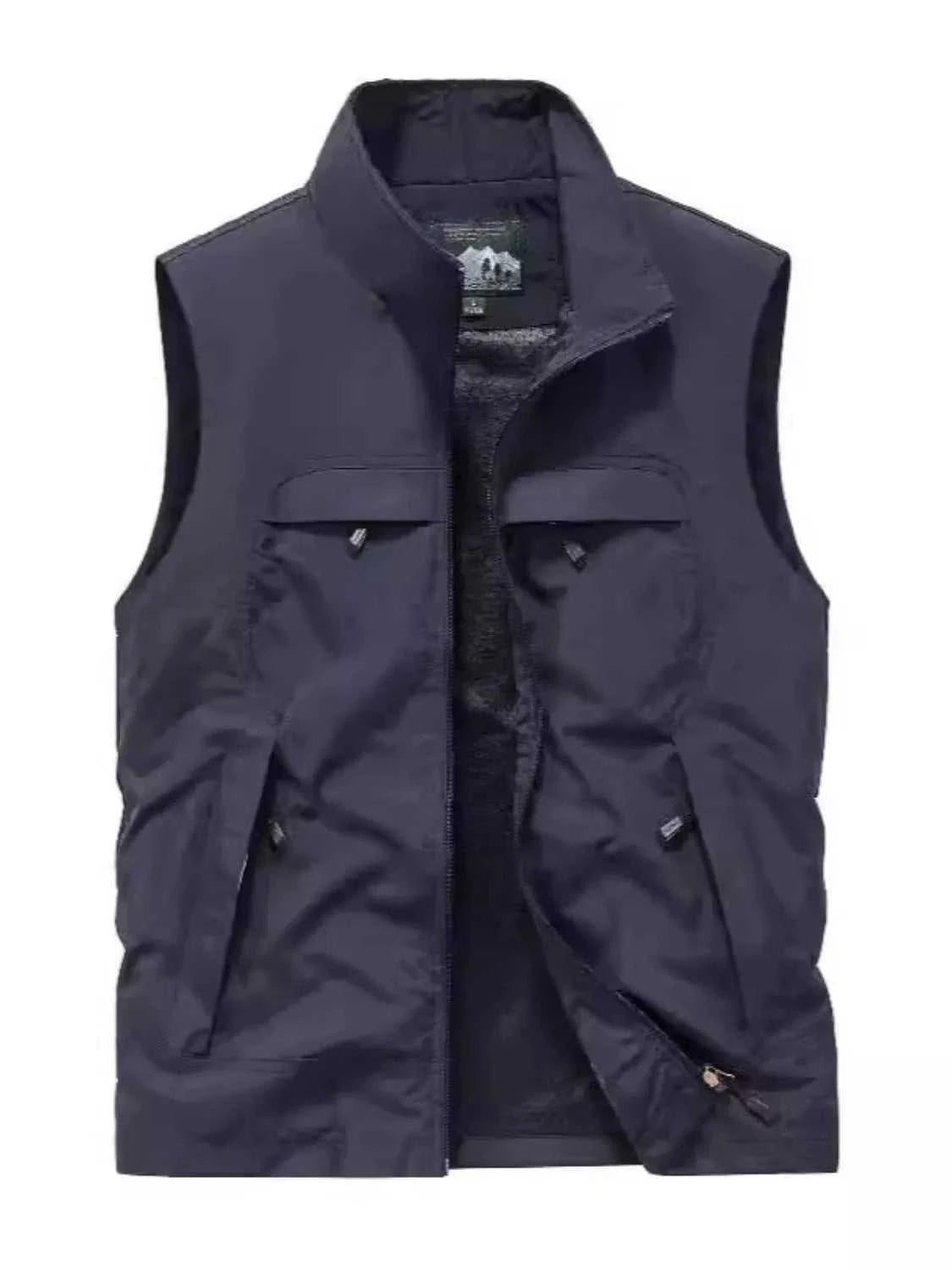 Men's Plus Size Zip Up Vest