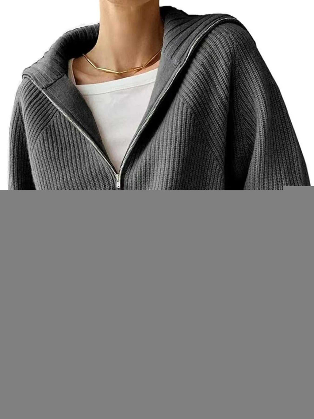 Half-Zip Long Sleeve Sweater -- 