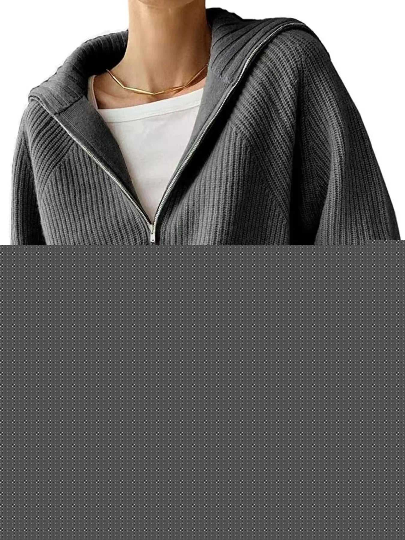 Half-Zip Long Sleeve Sweater -- 