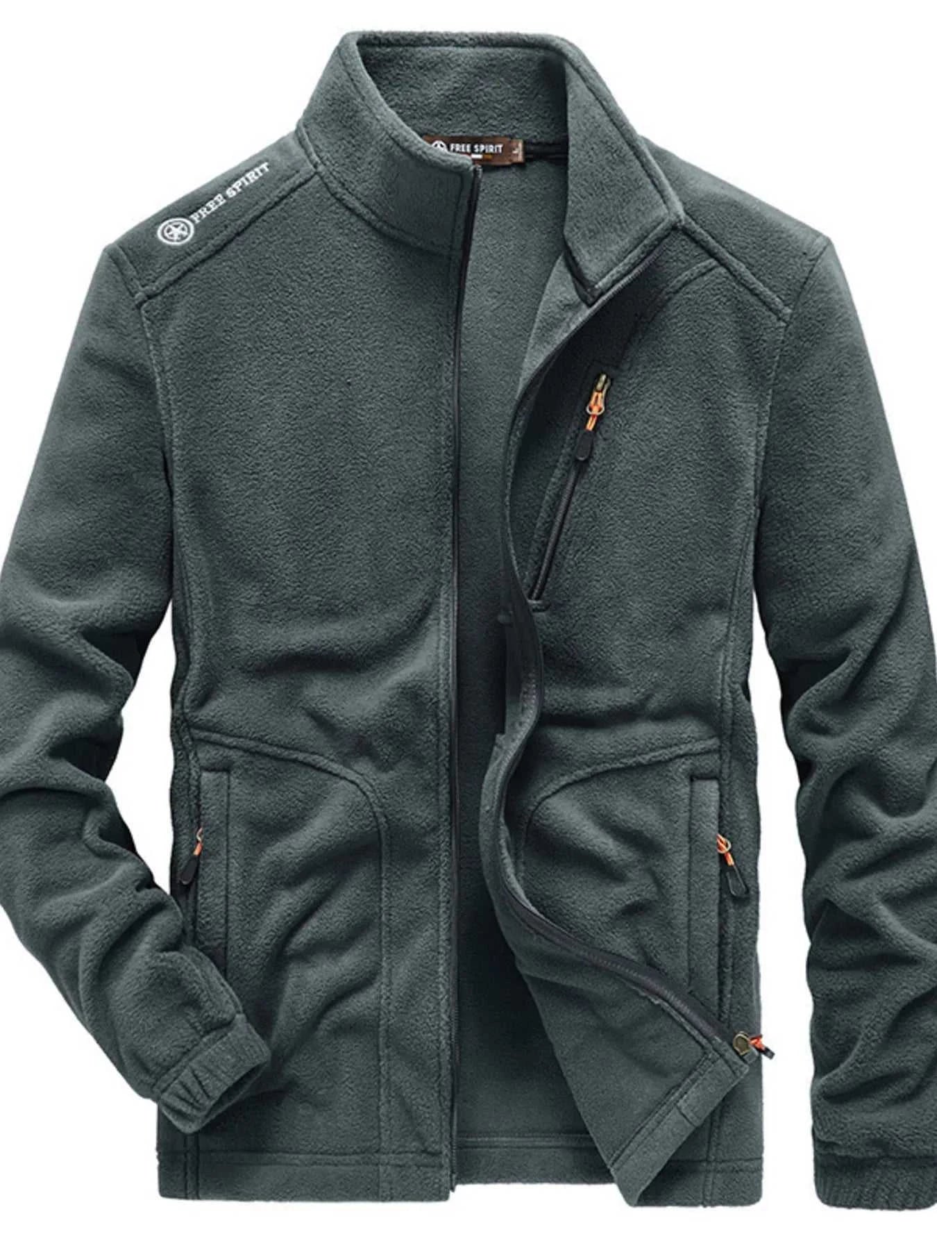Men's Plus Size Zip Up Tactical Jacket with Pockets