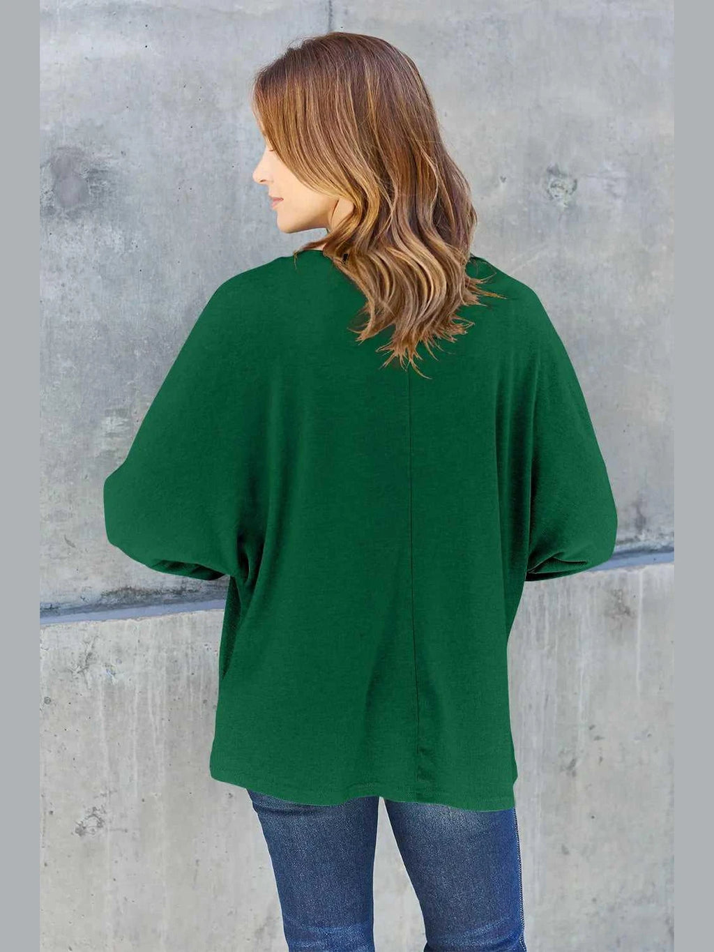 Double Take Full Size Round Neck Long Sleeve T-Shirt -- 