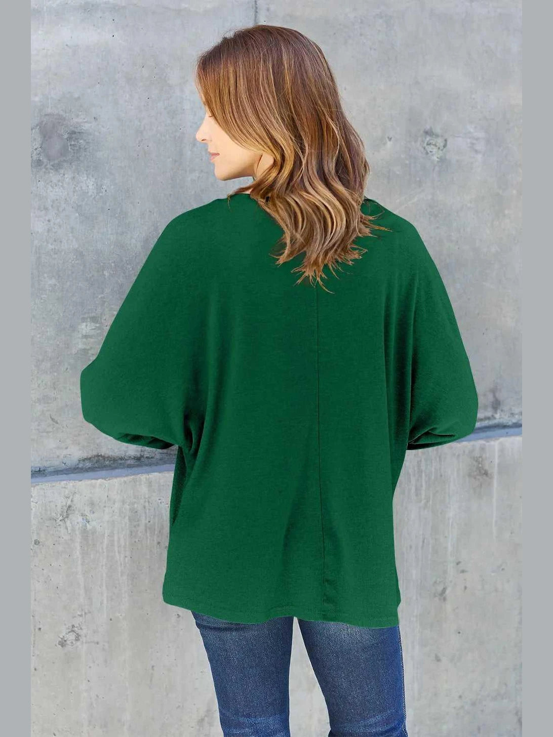 Double Take Full Size Round Neck Long Sleeve T-Shirt -- 