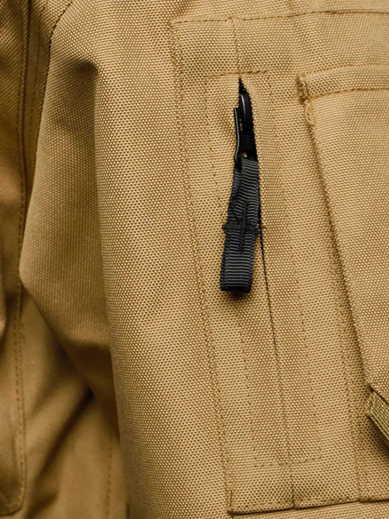 Men's Full Size Multi Buckle Water-Resistant Jacket Plus Size