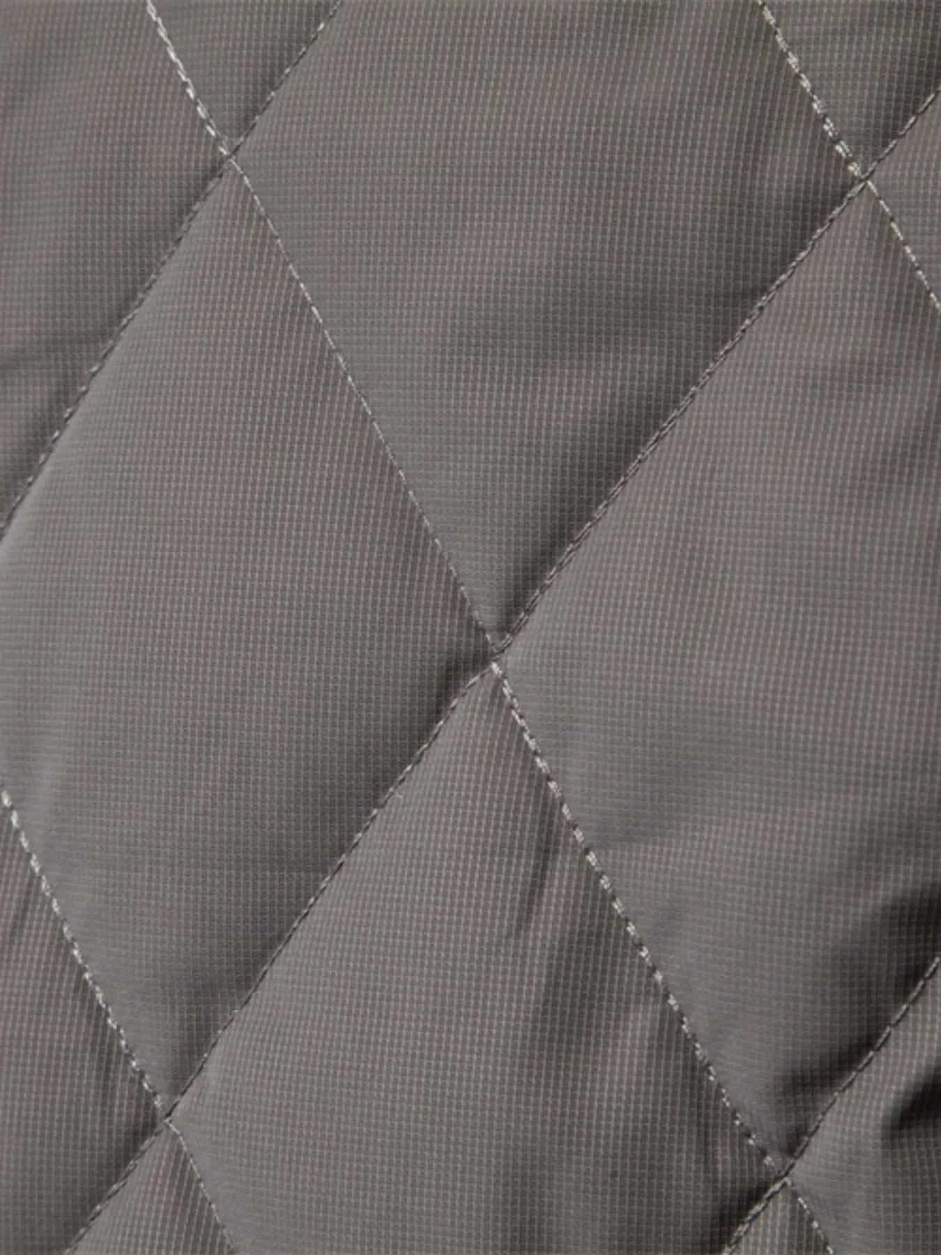 Men's Quilted Snap Down Long Sleeve Jacket