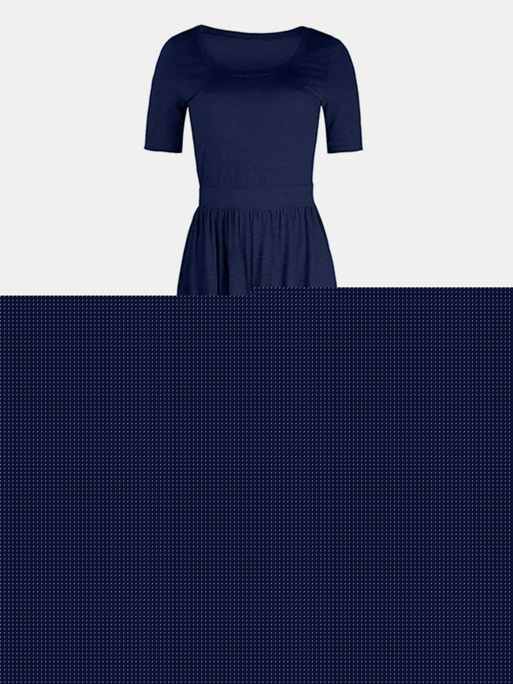 Scoop Neck Short Sleeve Jumpsuit