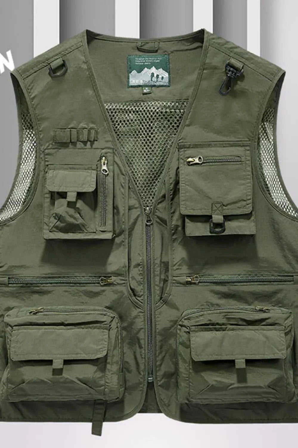 Men's Full Size Zip Up Vest Plus Size