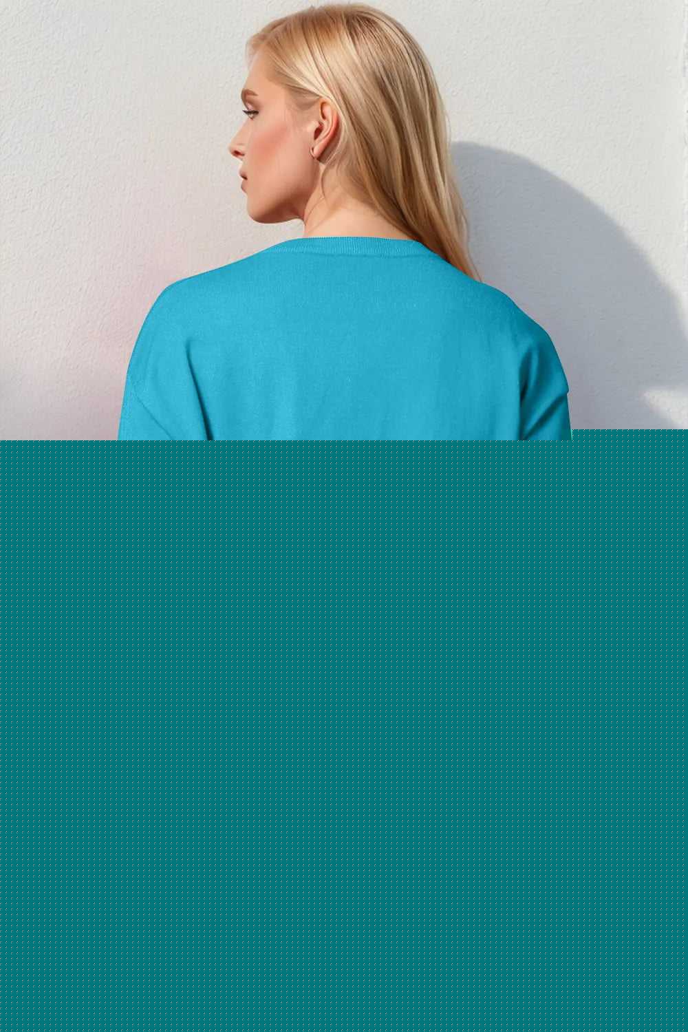 Double Take Full Size Nutcracker Sequin Long Sleeve Sweater -- 