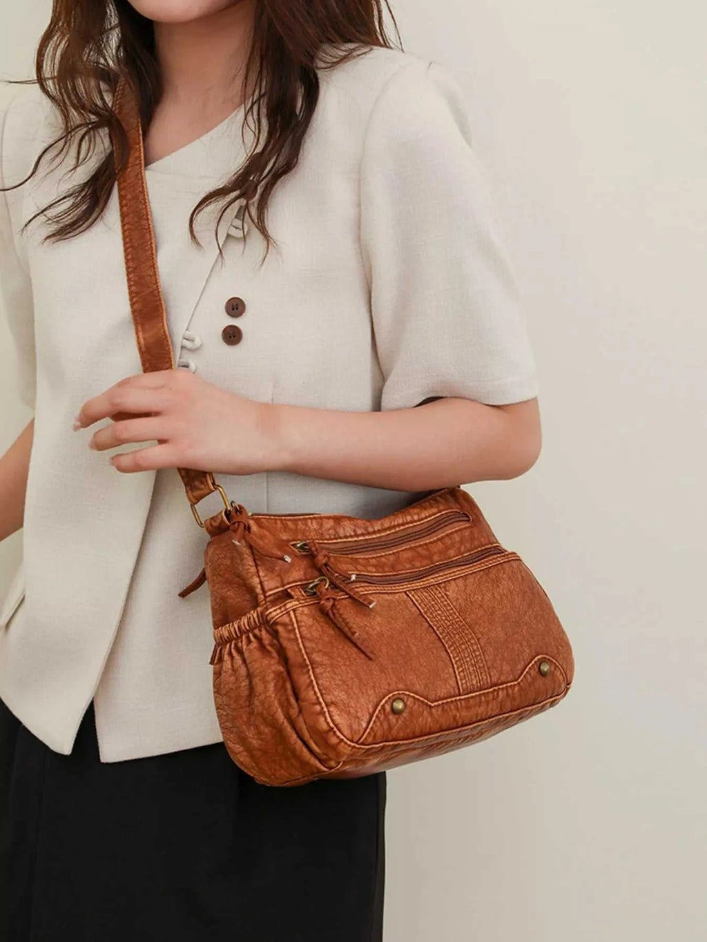Multi-Pocket Crossbody Bag