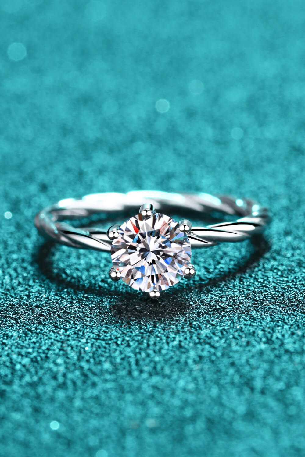 1 Carat Moissanite 6-Prong Twisted Ring - 1 Carat from hopeford-streams.myshopify.com
