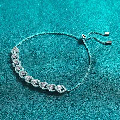 1 Carat Moissanite 925 Sterling Silver Bracelet