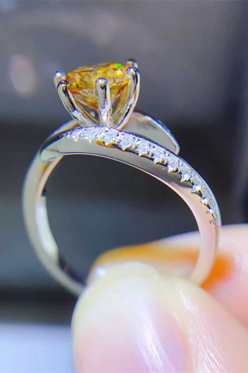 1 Carat Moissanite 925 Sterling Silver Ring - Hopeford Streams