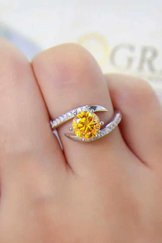 1 Carat Moissanite 925 Sterling Silver Ring - Hopeford Streams