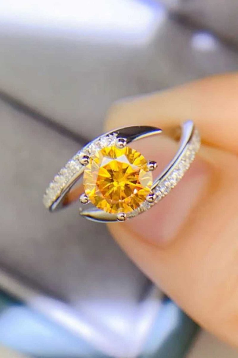 1 Carat Moissanite 925 Sterling Silver Ring - Hopeford Streams