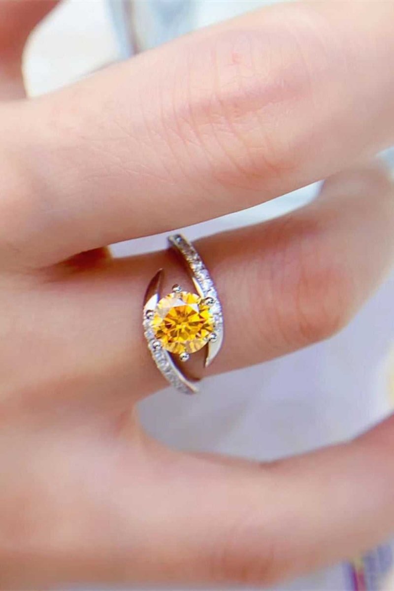 1 Carat Moissanite 925 Sterling Silver Ring - Hopeford Streams