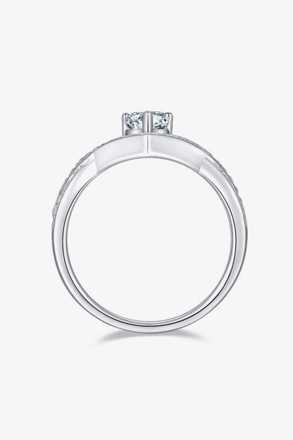 1 Carat Moissanite Teardrop 925 Sterling Silver Ring - Hopeford Streams