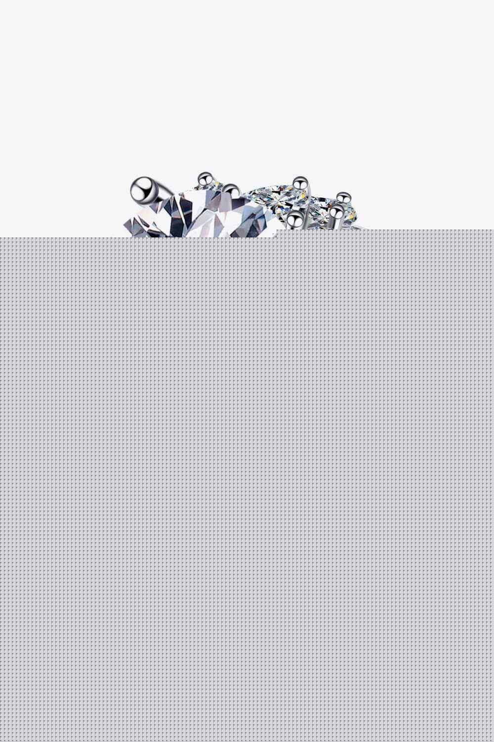 10 Carat Moissanite 925 sterling silver Flower Shaped Ring