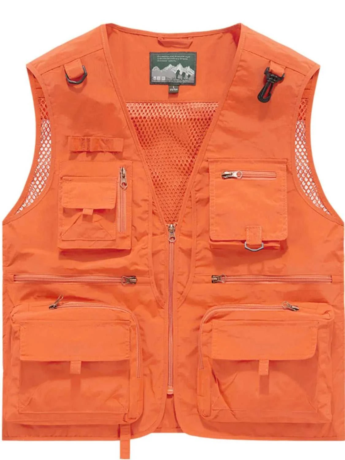 Men's Full Size Zip Up Vest with Pockets Plus Size
