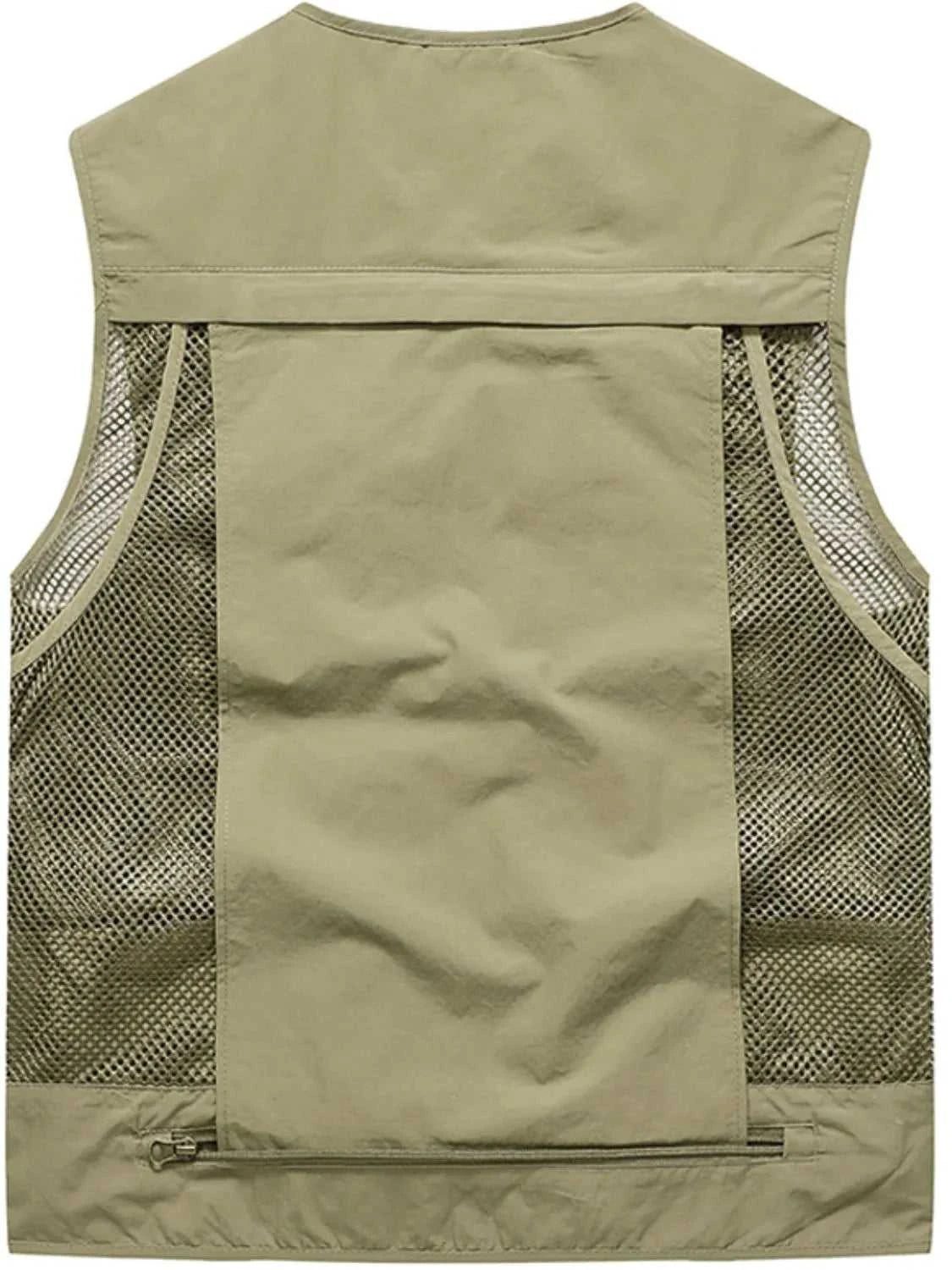 Men's Full Size Zip Up Vest with Pockets Plus Size