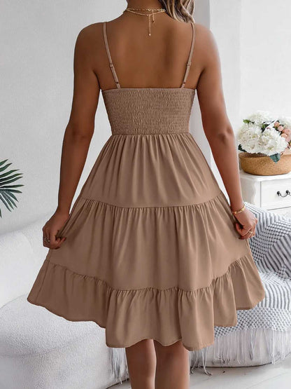 Smocked Back Tiered Cami Dress