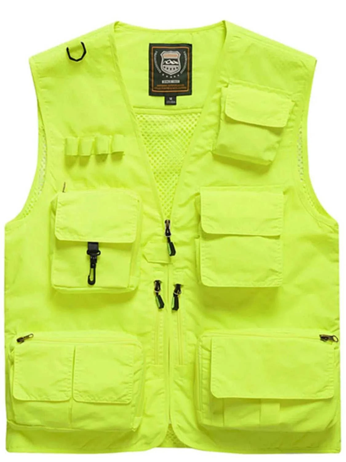 Men's Full Size Mesh Zip Up Vest Plus Size