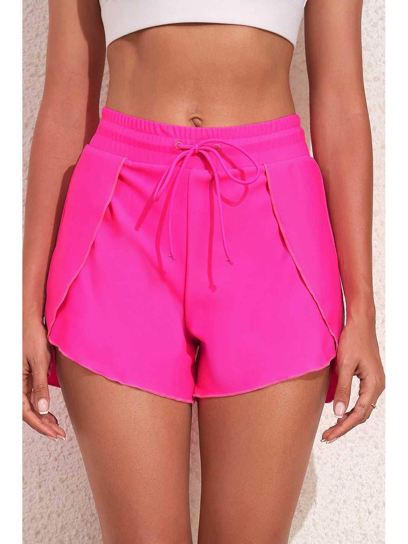 Drawstring Waist Swim Shorts -- 
