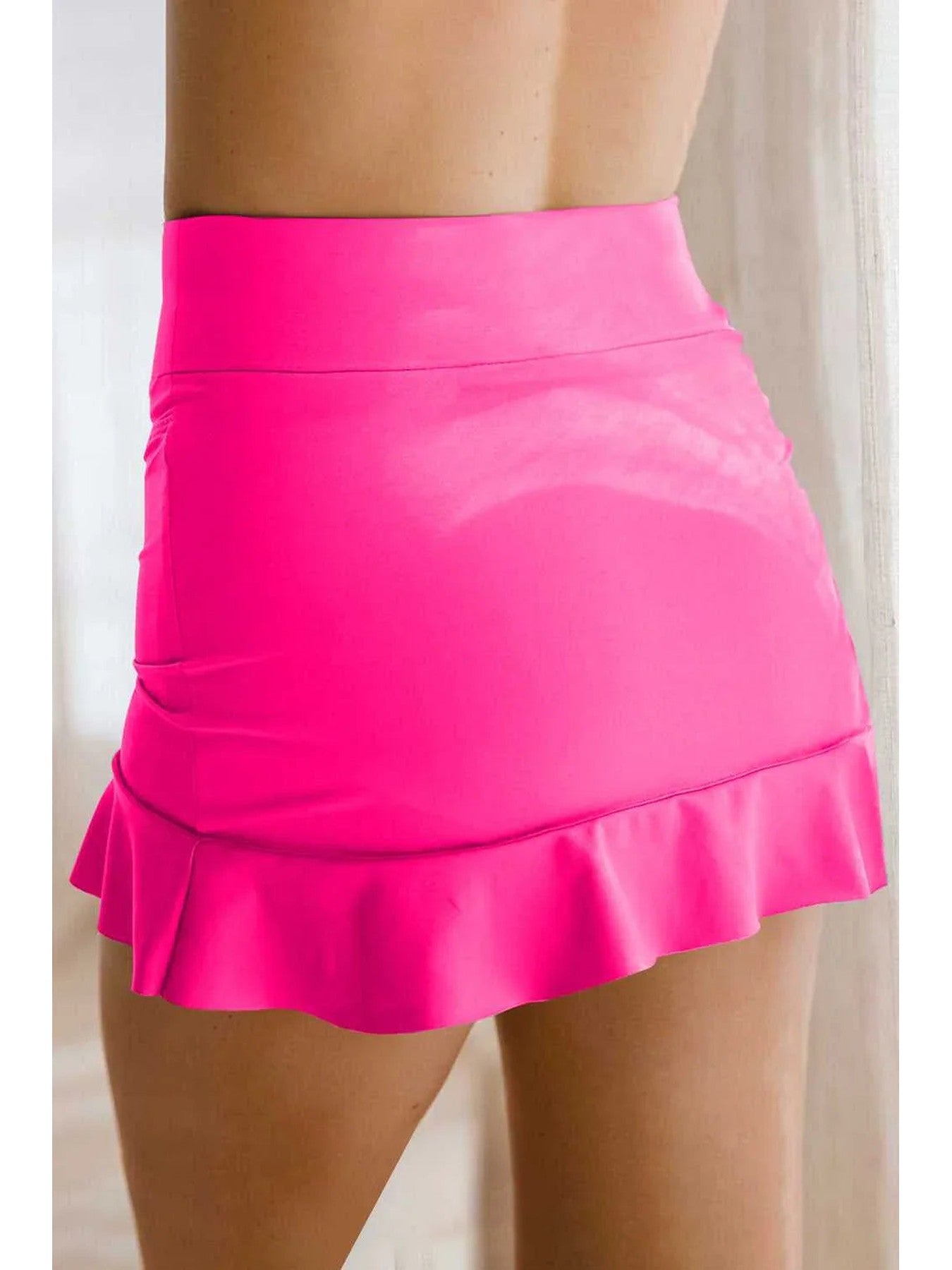 Ruffle Hem Swim Skort -- 