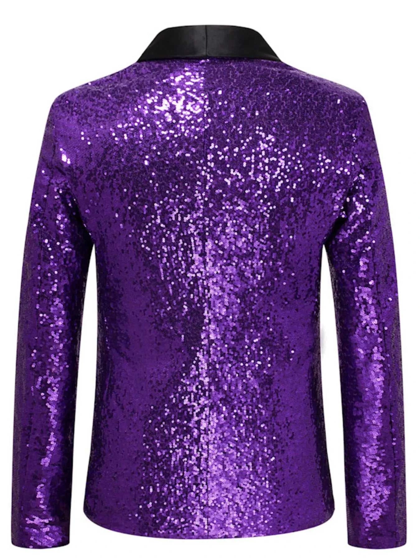 Men's Sequin Long Sleeve Blazer