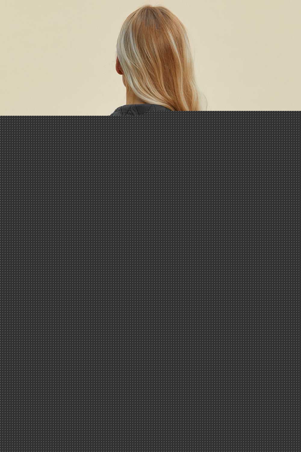 Double Take Full Size Pocketed Texture Snap Down Vest Coat -- 