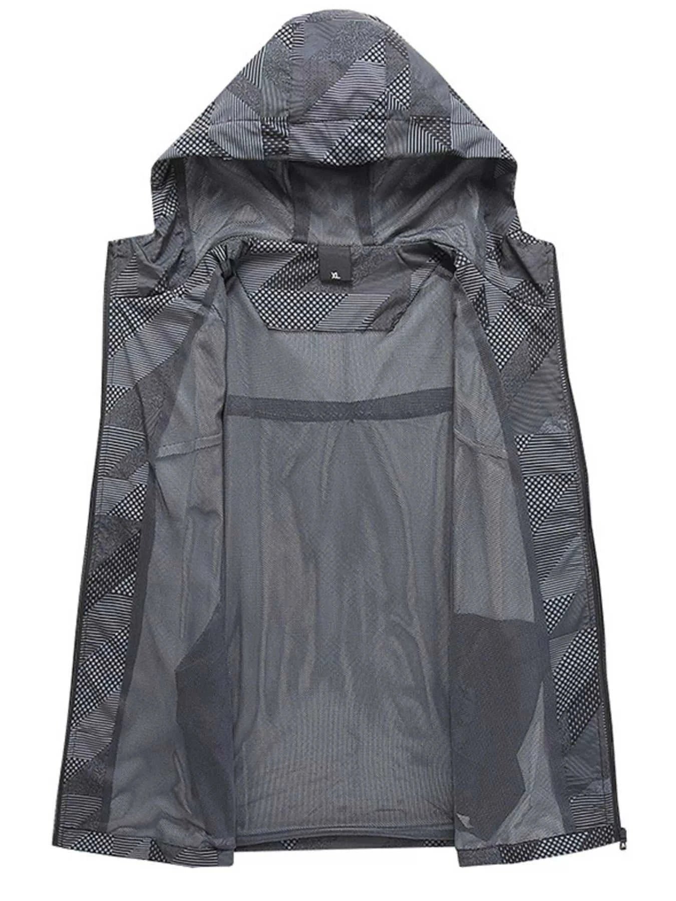 Men's Full Size Zip Up Hooded Jacket Plus Size